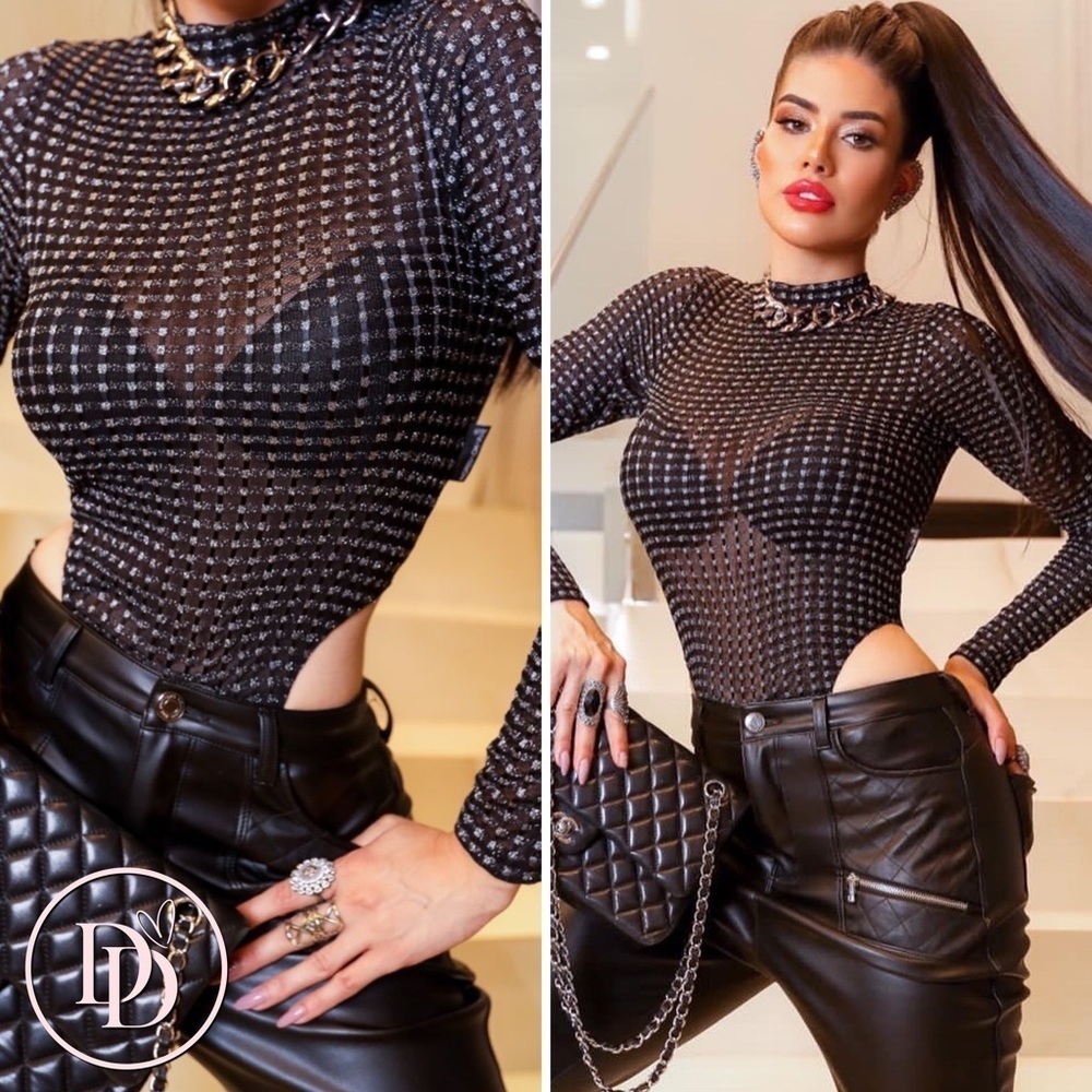 Alessandra sheer mesh bodysuit
